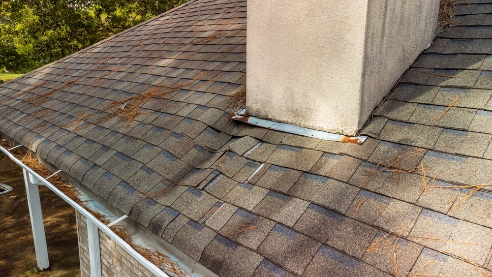 warped roof from water damage
